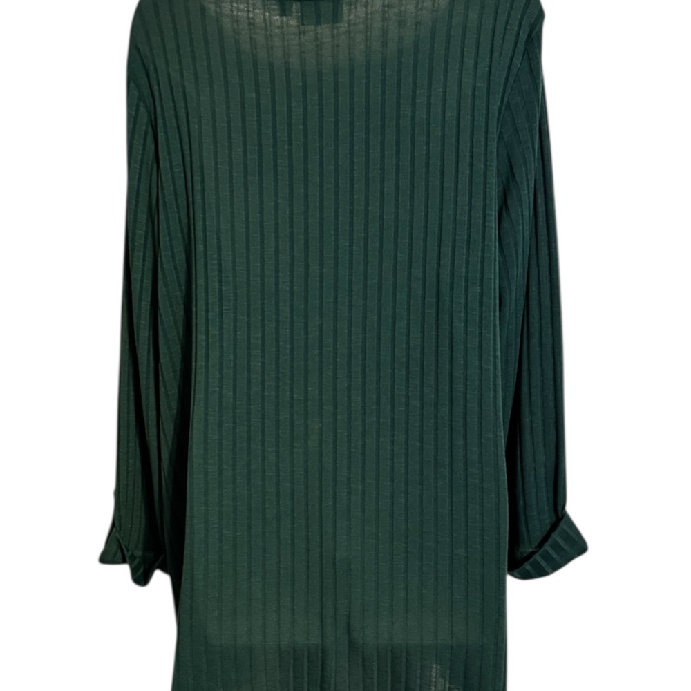 Kim Rogers Green Ribbed Crew Neck Sweater PLUS 2X #E - Picture 4 of 6